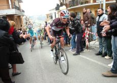 Christopher Horner on his way to the overall lead in the 2012 Tirreno-Adriatico. Photo Fotoreporter Sirotti.