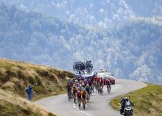 Cycling peloton climbing Col du Tourmalet