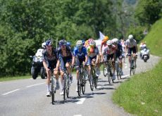 Cyclists in breakaway group