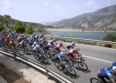 Cyclists on bridge