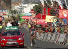David Lopez Garcia wins stage 9 of the 2010 Vuelta a Espana. Photo copyright Fotoreporter Sirotti. David Lopez Garcia wins stage 9 of the 2010 Vuelta a Espana. Photo copyright Fotoreporter Sirotti.