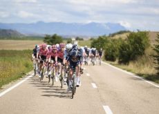 EF Education EasyPost and Red Bull Bora Hansgrohe cyclists