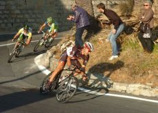 Fabian Cancellara attacks. Photo Fotoreporter Sirotti. Fabian Cancellara attacks. Photo Fotoreporter Sirotti.