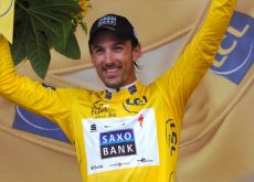 A proud Fabian "Spartacus" Cancellara on the podium in Rotterdam. Photo copyright Fotoreporter Sirotti. A proud Fabian "Spartacus" Cancellara on the podium in Rotterdam. Photo copyright Fotoreporter Sirotti.