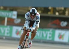 Fabian Cancellara on his way to victory and race lead. Photo copyright Fotoreporter Sirotti.