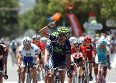 Team Movistar's Francesco Ventoso wins stage 5 of the Santos Tour Down Under 2011. Photo Fotoreporter Sirotti.