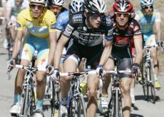 Frank Schleck. Will he beat Alberto Contador, Lance Armstrong and Cadel Evans in the 2010 Tour de France mountains? Stay tuned to Roadcycling.com to find out! Photo copyright Fotoreporter Sirotti.