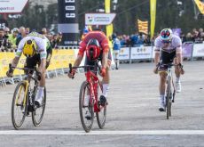 Giulio Ciccone sprints to victory in stage 2 ahead of Primoz Roglic and Remco Evenepoel