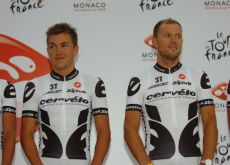 Heinrich Haussler and Thor Hushovd (Cervelo TestTeam). Photo copyright Fotoreporter Sirotti.