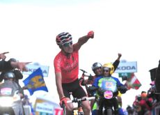 Igor Anton escapes to stage 14 victory in Giro d'Italia 2011 for Team Euskaltel and Team Saxo Bank-SunGard's Alberto Contador increases overall Giro lead ahead of Vincenzo Nibali (Team 
Liquigas-Cannondale). Photo Fotoreporter Sirotti.