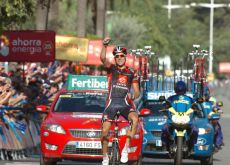 Imanol Erviti wins stage 10 of the 2010 Vuelta a Espana. Photo copyright Fotoreporter Sirotti. Imanol Erviti wins stage 10 of the 2010 Vuelta a Espana. Photo copyright Fotoreporter Sirotti.