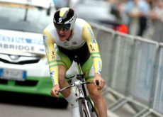 Luke Durbridge on his way to victory in the 2012 Criterium du Dauphine Libere prologue in Grenoble, France. Photo Fotoreporter Sirotti. Luke Durbridge on his way to victory in the 2012 Criterium du Dauphine Libere prologue in Grenoble, France. Photo Fotoreporter Sirotti.