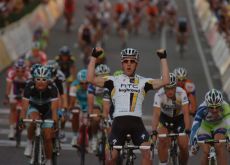 Matthew Goss (Team Columbia-HTC) wins stage 9 of the Giro d'Italia 2010. Photo copyright Fotoreporter Sirotti.