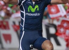 Juan Maurizio Soler (Team Movistar) was involved in an accident earlier today. Photo Fotoreporter Sirotti.