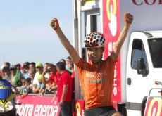 Mikel Nieve returns success to Team Euskaltel in the 2010 Vuelta a Espana by winning stage 16. Photo copyright Fotoreporter Sirotti.