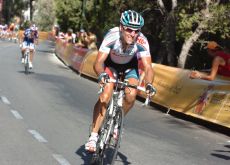 Philippe Gilbert powers away from the peloton. Photo copyright Fotoreporter Sirotti.