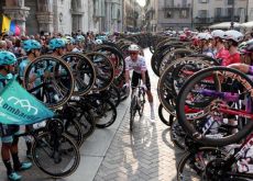 Rafal Majka retires and is honored with a retirement wheel parade | RCS Sport - LaPresse Rafal Majka retirement wheel bike parade