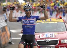 Sylvain Chavanel takes his 2nd stage win in the 2010 Tour de France. Photo copyright Fotoreporter Sirotti. Sylvain Chavanel takes his 2nd stage win in the 2010 Tour de France. Photo copyright Fotoreporter Sirotti.