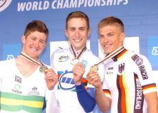 Taylor Phinney (Team BMC Racing , middle). Photo Fotoreporter Sirotti.