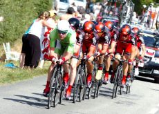 Team BMC Racing headed by Cadel Evans. Photo Fotoreporter Sirotti.