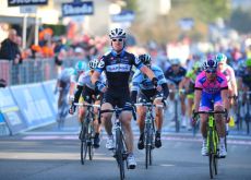 Tyler Farrar sprints to stage win in stage 2 of 2011 Tirreno-Adriatico. Photo Fotoreporter Sirotti.