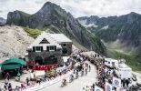 Bar and restaurant on top of Col du Tourmalet mountain