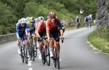 Ineos-Grenadiers leading the peloton