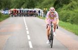 Jonas Abrahamsen in the polka dot jersey in Tour de France