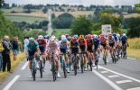 Tour de France rider echelons during stage 13 of Tour de France 2024